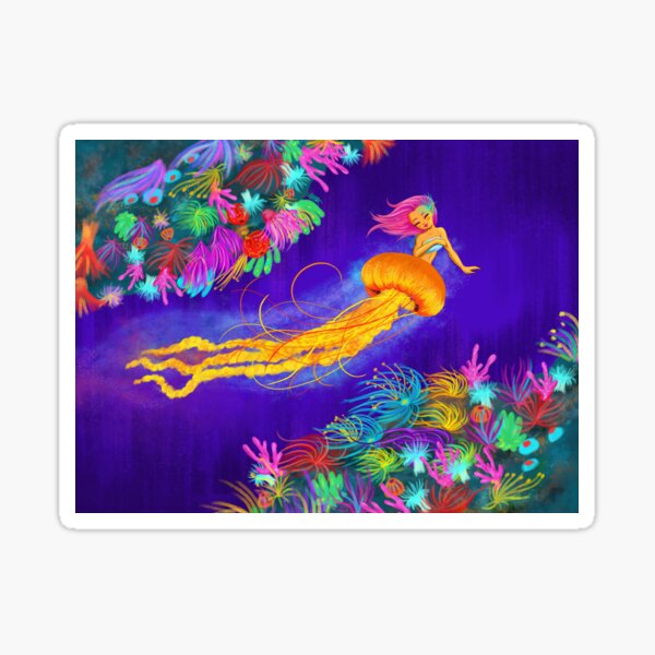 Jellyfish Mermaid! Sticker
