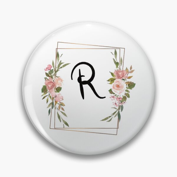 Item preview, Floral letter R monogram designed and sold by JustSeasons.