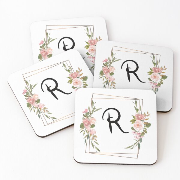 Item preview, Floral letter R monogram designed and sold by JustSeasons.