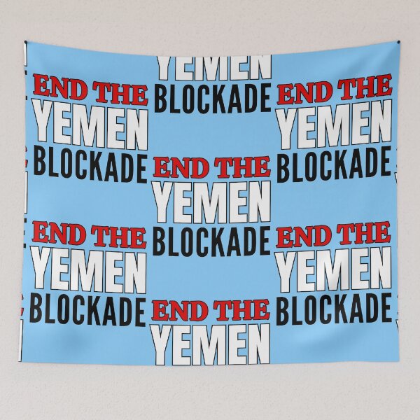 Item preview, End the Yemen Blockade - Red White and Black text designed and sold by Try-It.