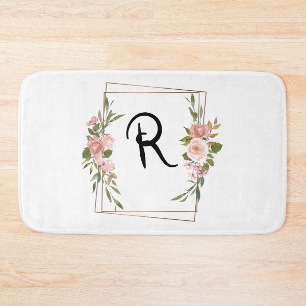 Item preview, Floral letter R monogram designed and sold by JustSeasons.