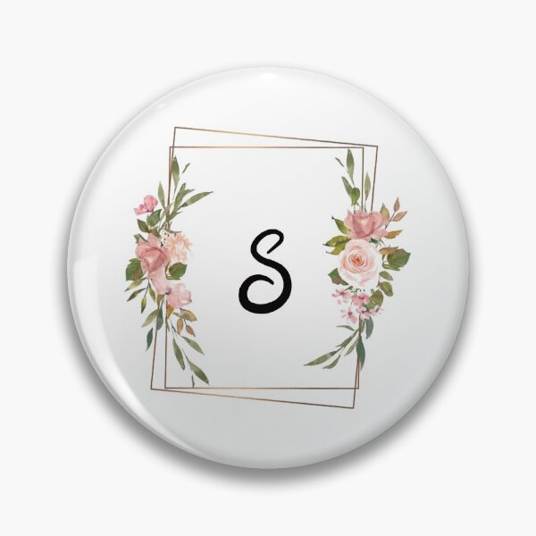 Item preview, Floral letter S monogram designed and sold by JustSeasons.
