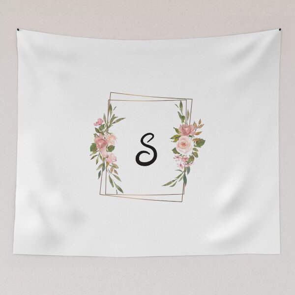 Item preview, Floral letter S monogram designed and sold by JustSeasons.