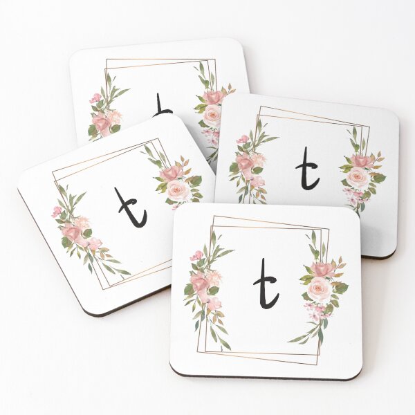 Item preview, Floral monogram letter T designed and sold by JustSeasons.