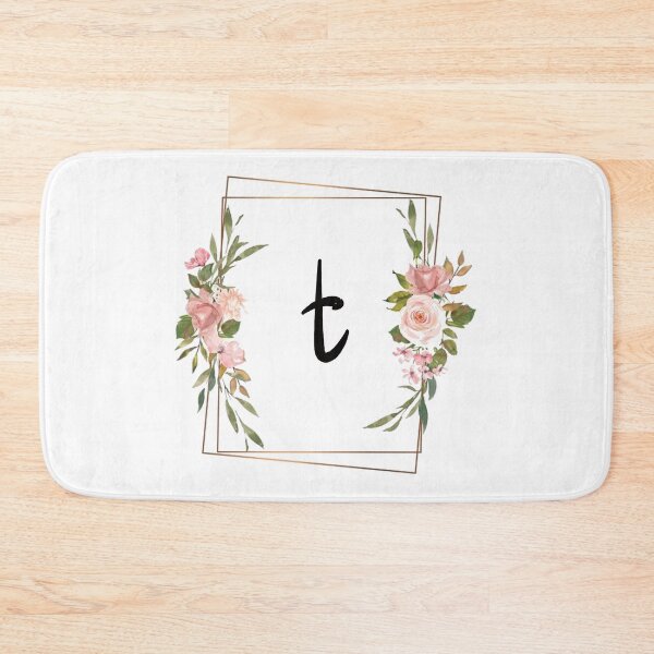 Item preview, Floral monogram letter T designed and sold by JustSeasons.