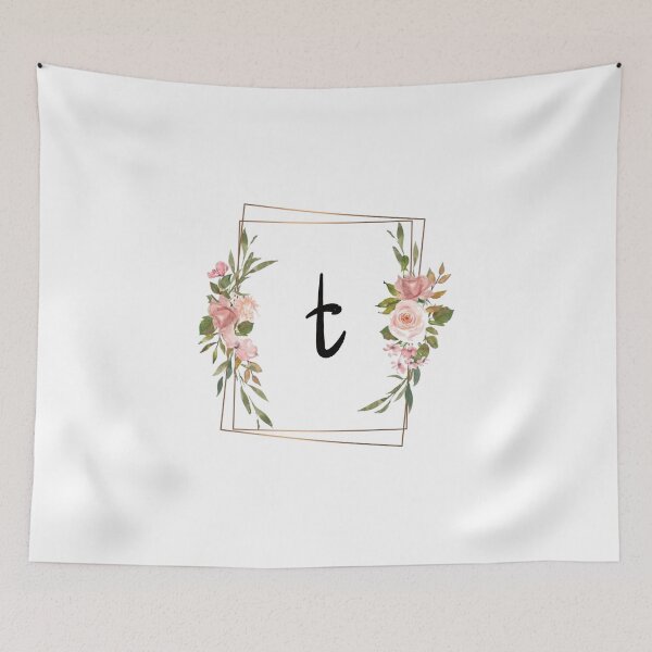 Item preview, Floral monogram letter T designed and sold by JustSeasons.