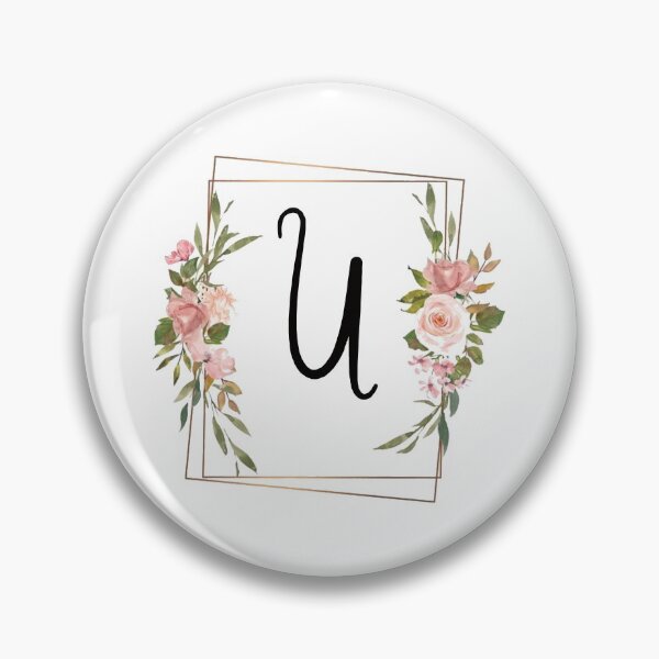 Item preview, Floral letter U monogram designed and sold by JustSeasons.