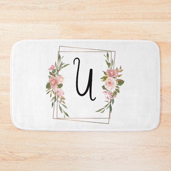 Item preview, Floral letter U monogram designed and sold by JustSeasons.