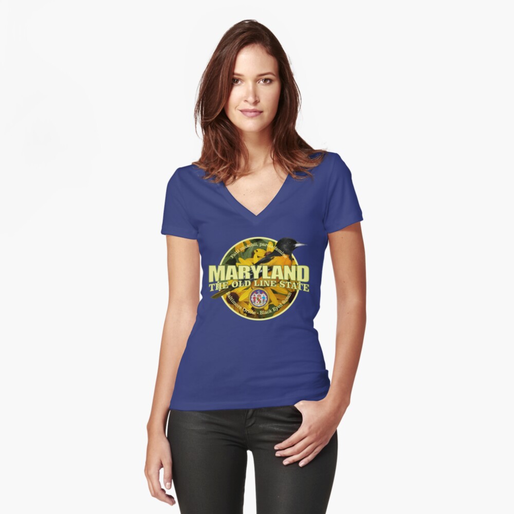 Item preview, Fitted V-Neck T-Shirt designed and sold by curranmorgan.