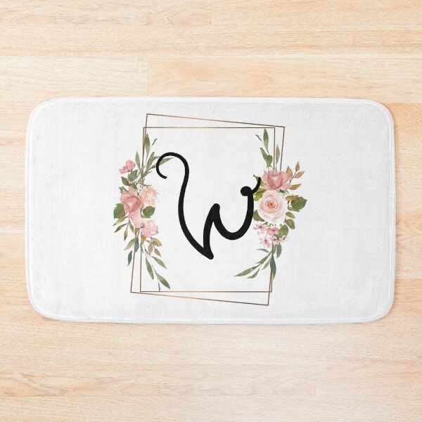 Item preview, Floral letter W monogram designed and sold by JustSeasons.