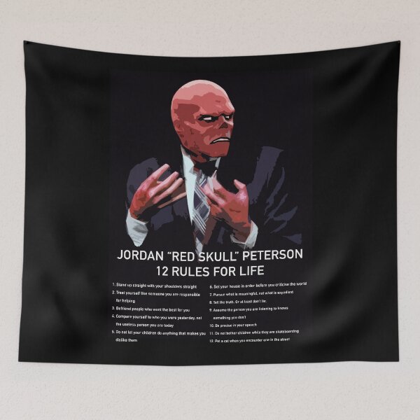 Item preview, Red Skull Jordan Peterson 12 Rules For Life designed and sold by JamiePullThatUp.
