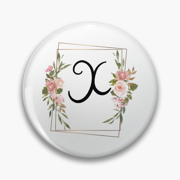 Item preview, Floral letter X monogram designed and sold by JustSeasons.