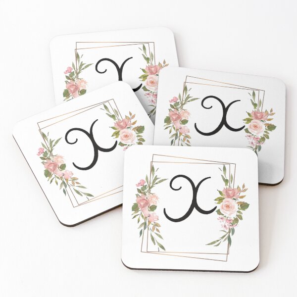 Item preview, Floral letter X monogram designed and sold by JustSeasons.