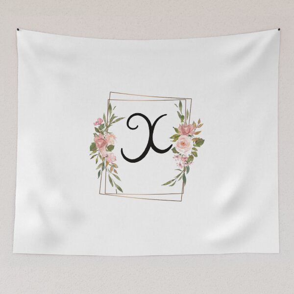 Item preview, Floral letter X monogram designed and sold by JustSeasons.