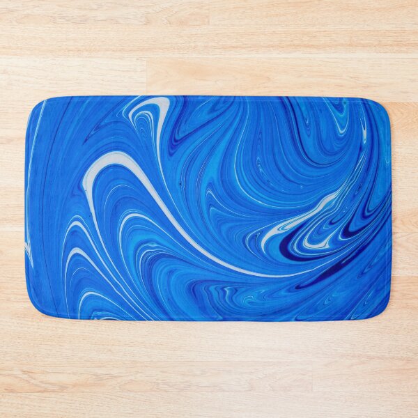 Item preview, Abstract blue and white paint swirls designed and sold by Photostacia.