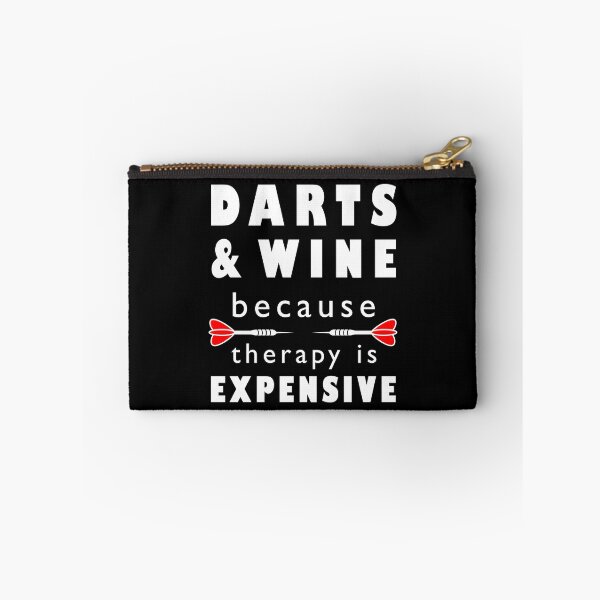 Item preview, Darts & wine because therapy is expensive designed and sold by TheGreenGoat.