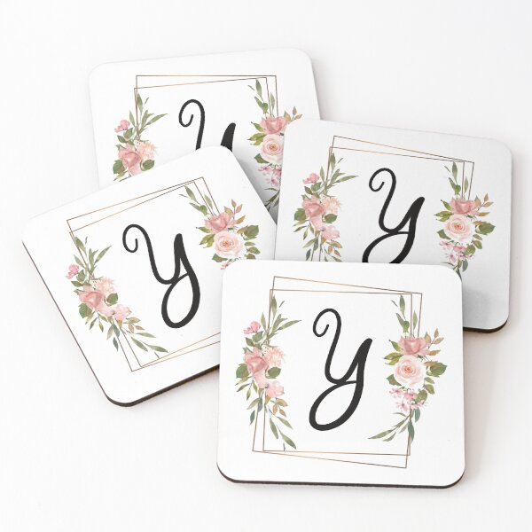 Item preview, Floral letter Y monogram designed and sold by JustSeasons.