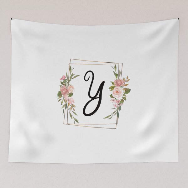 Item preview, Floral letter Y monogram designed and sold by JustSeasons.