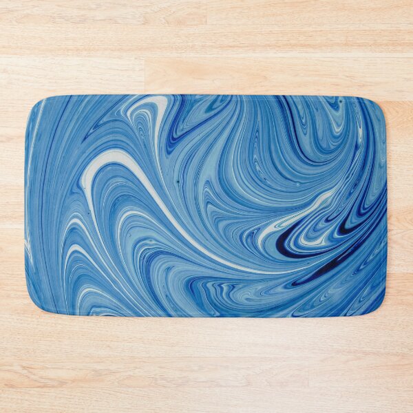 Item preview, Abstract light blue and white paint swirls designed and sold by Photostacia.