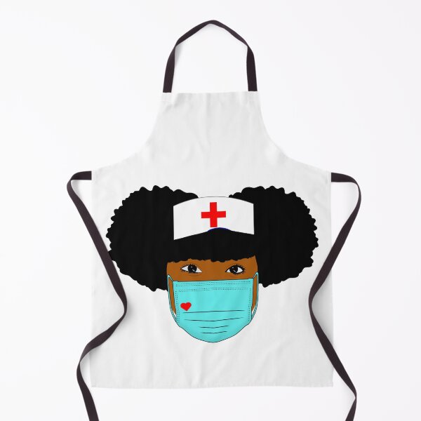 Item preview, Afro Nurse with Puffs and Mask designed and sold by gigipl7.