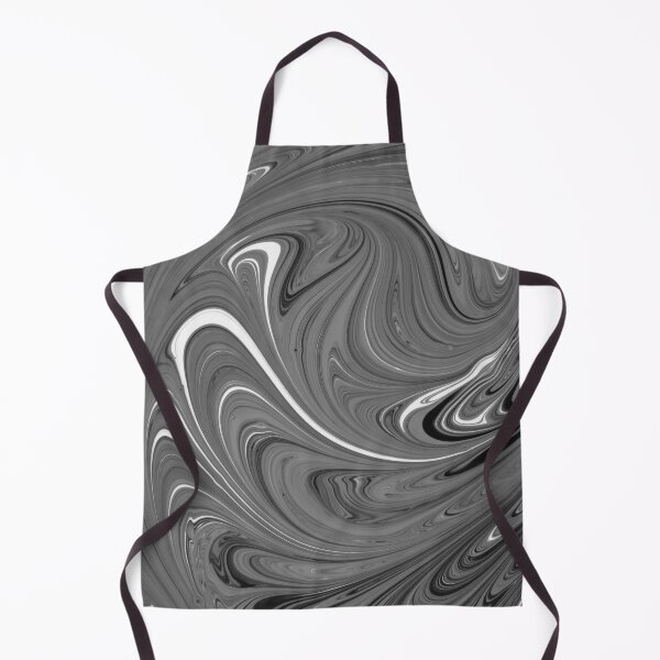 Item preview, Abstract black and white paint swirls designed and sold by Photostacia.