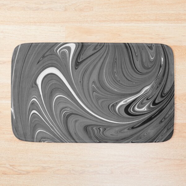 Item preview, Abstract black and white paint swirls designed and sold by Photostacia.