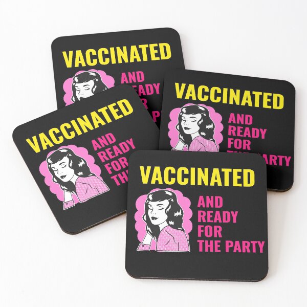 Item preview, Vaccinated and ready for the party retro girl designed and sold by PG Illustration.