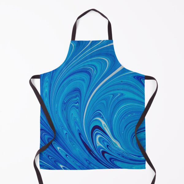 Item preview, Abstract blue and white paint swirls designed and sold by Photostacia.