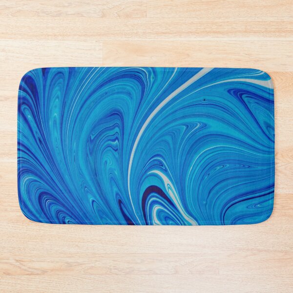 Item preview, Abstract blue and white paint swirls designed and sold by Photostacia.