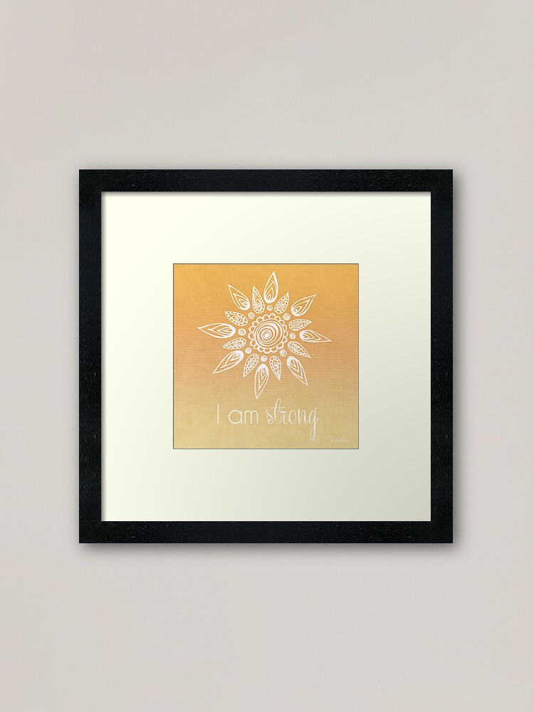 Alternate view of I AM Strong Framed Art Print