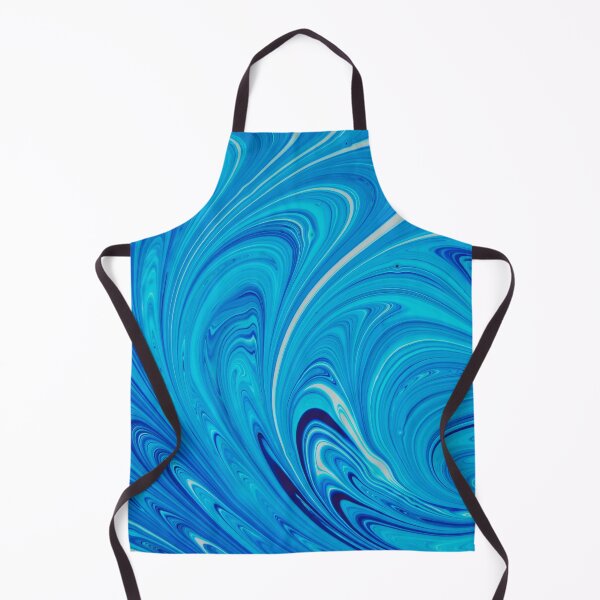 Item preview, Abstract blue, turquoise and white paint swirls designed and sold by Photostacia.