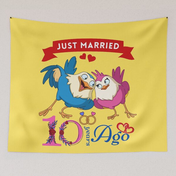 Item preview, Just married 10 years ago. Happy 10th Marriage Anniversary designed and sold by EmmaBazz.