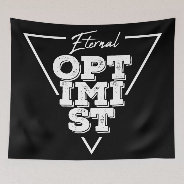 Item preview, Eternal Optimist Triangle | Optimistic Happiness White Quote Tee designed and sold by knapst.