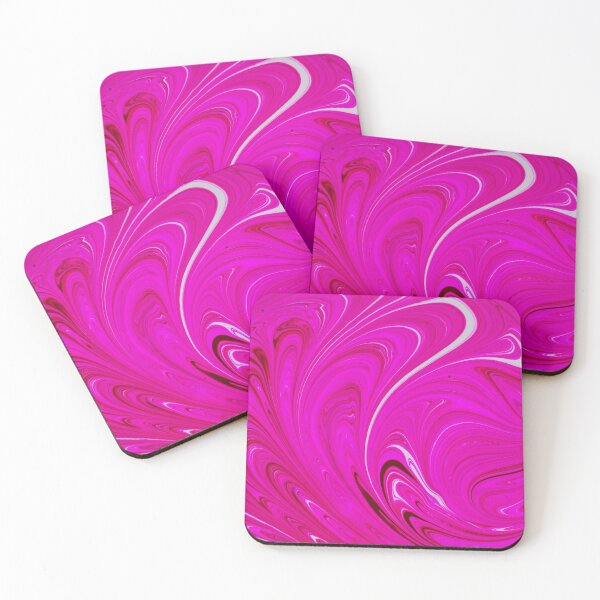 Item preview, Abstract pink and white paint swirls designed and sold by Photostacia.