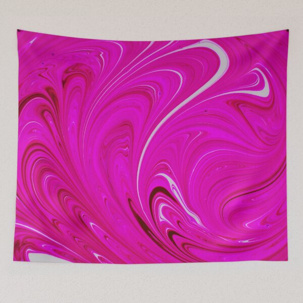 Item preview, Abstract pink and white paint swirls designed and sold by Photostacia.