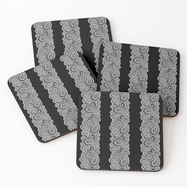 Item preview, Black and White lace pattern designed and sold by UTMstore.