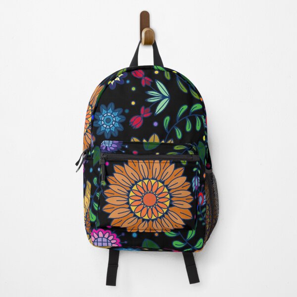 Item preview, Bright, Vibrant, Colorful Flowers On Black Background designed and sold by Gsallicat.
