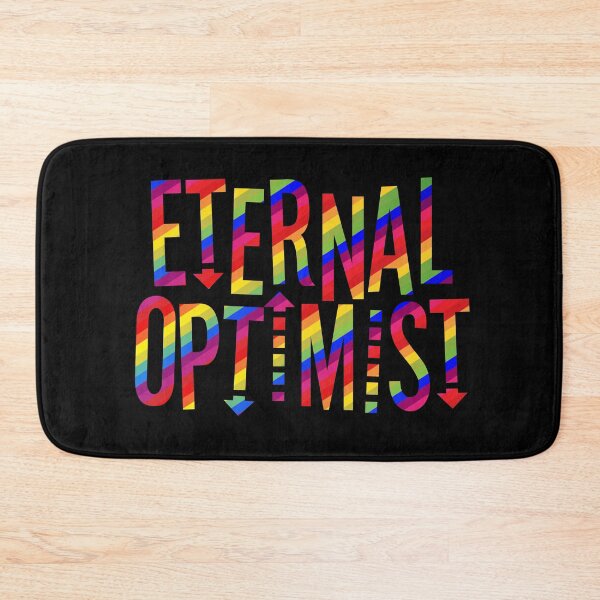 Item preview, Eternal Optimist Colorful Rainbow | Optimistic Inspirational Funny Quote Tee designed and sold by knapst.
