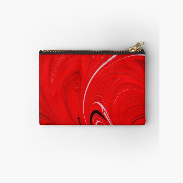 Item preview, Abstract red, black and white paint swirls designed and sold by Photostacia.