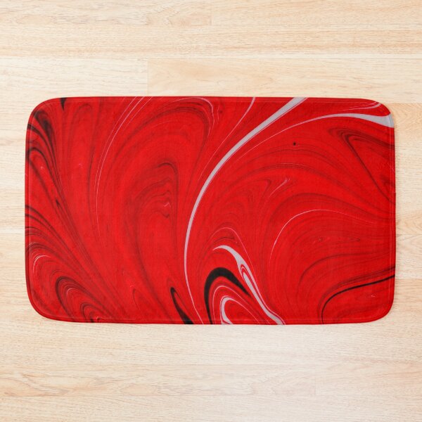 Item preview, Abstract red, black and white paint swirls designed and sold by Photostacia.