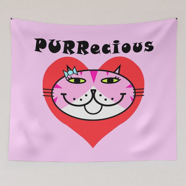 Item preview, PURRecious - Pink Stripe designed and sold by RawSunArt.