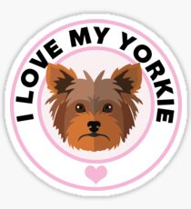 I Love My Yorkshire Terrier Sticker