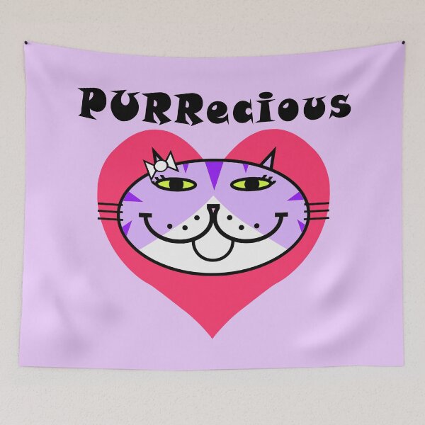 Item preview, PURRecious - Purple Stripe designed and sold by RawSunArt.