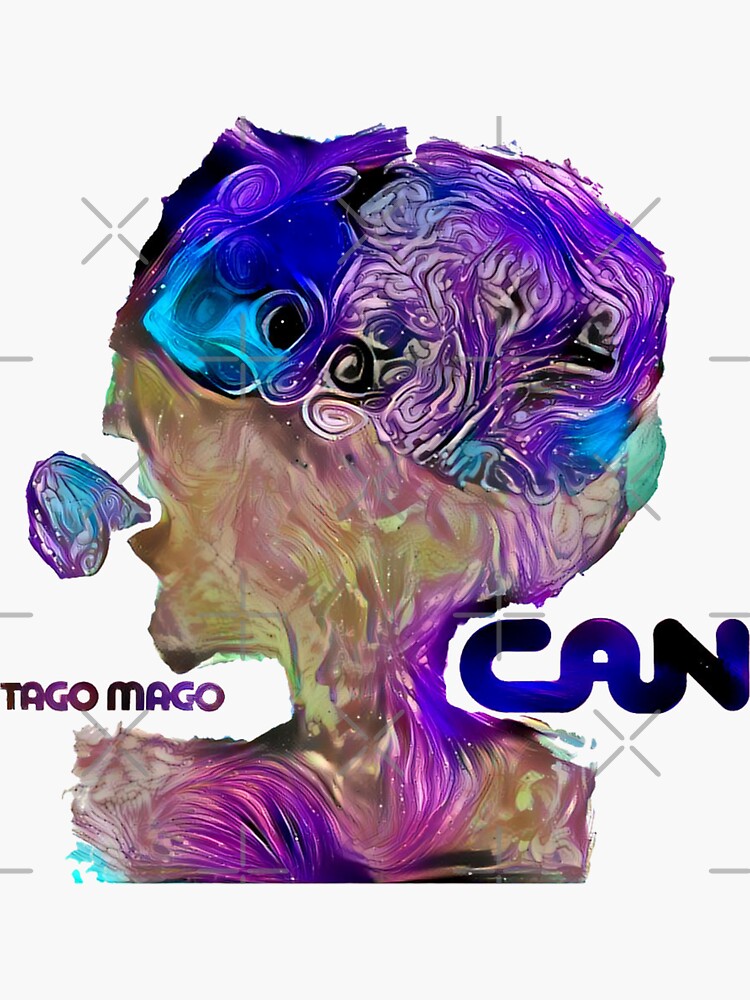 Can Tago Mago Psychedelic Sticker for Sale by theoralcollage