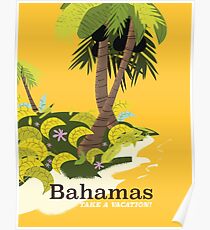 Take a Vacation Bahamas vintage travel poster Poster