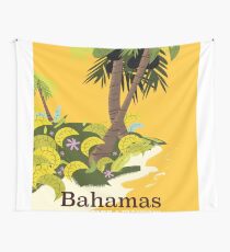 Take a Vacation Bahamas vintage travel poster Wall Tapestry