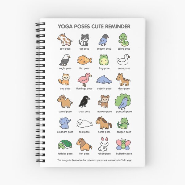 Item preview, Yoga animal poses cute reminder designed and sold by AgusCami.
