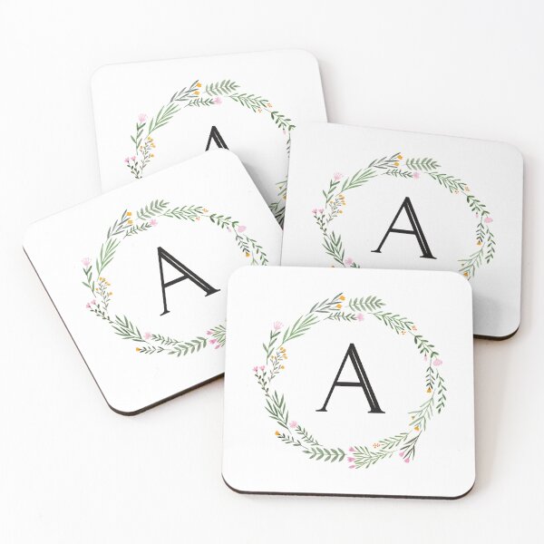 Item preview, Floral monogram letter A designed and sold by JustSeasons.