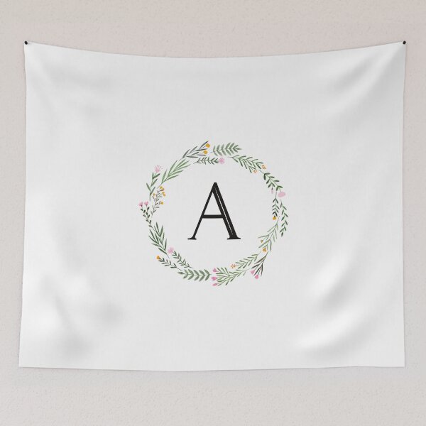 Item preview, Floral monogram letter A designed and sold by JustSeasons.