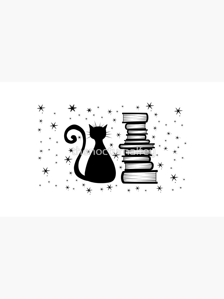 Thumbnail 6 von 6, Kaffeebecher, Eine Katze & Bücher designt und verkauft von thenocturnalfey.